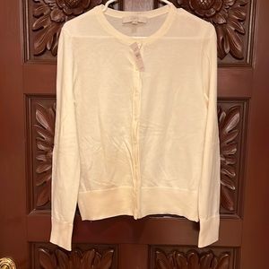Loft NWT Cream cardigan Size M
